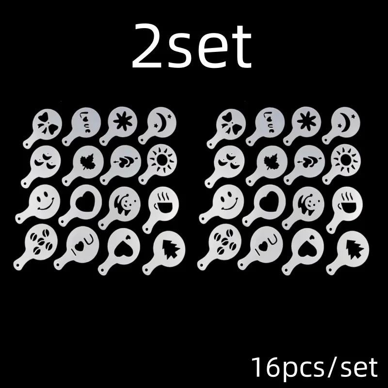 Kaffee Schablonen Set für kreative Latte und Cappuccino Kunst