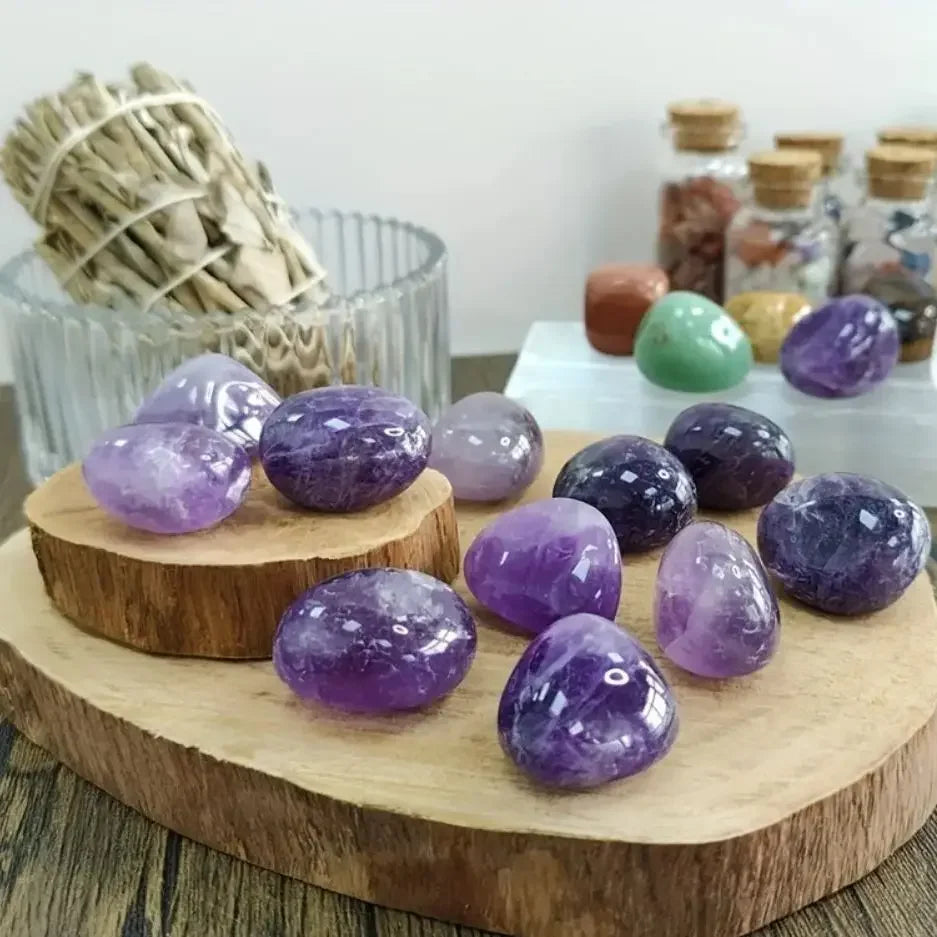 Traum-Amethyst Kieselsteine – Natur Deko, Duftdiffusor & Heilsteine
