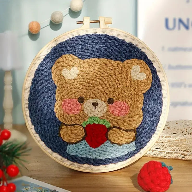 Kreatives DIY Punch Needle Stickset für Anfänger mit Tiermotiven