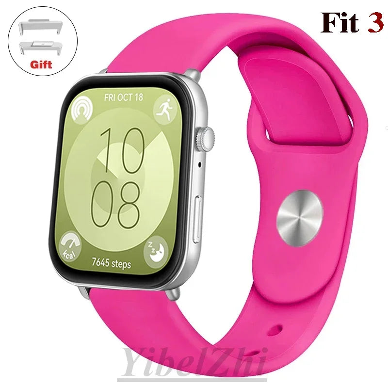 Wasserdichtes Silikonband in diversen Farben – perfekt für Huawei Watch FIT 3 - FIT 2