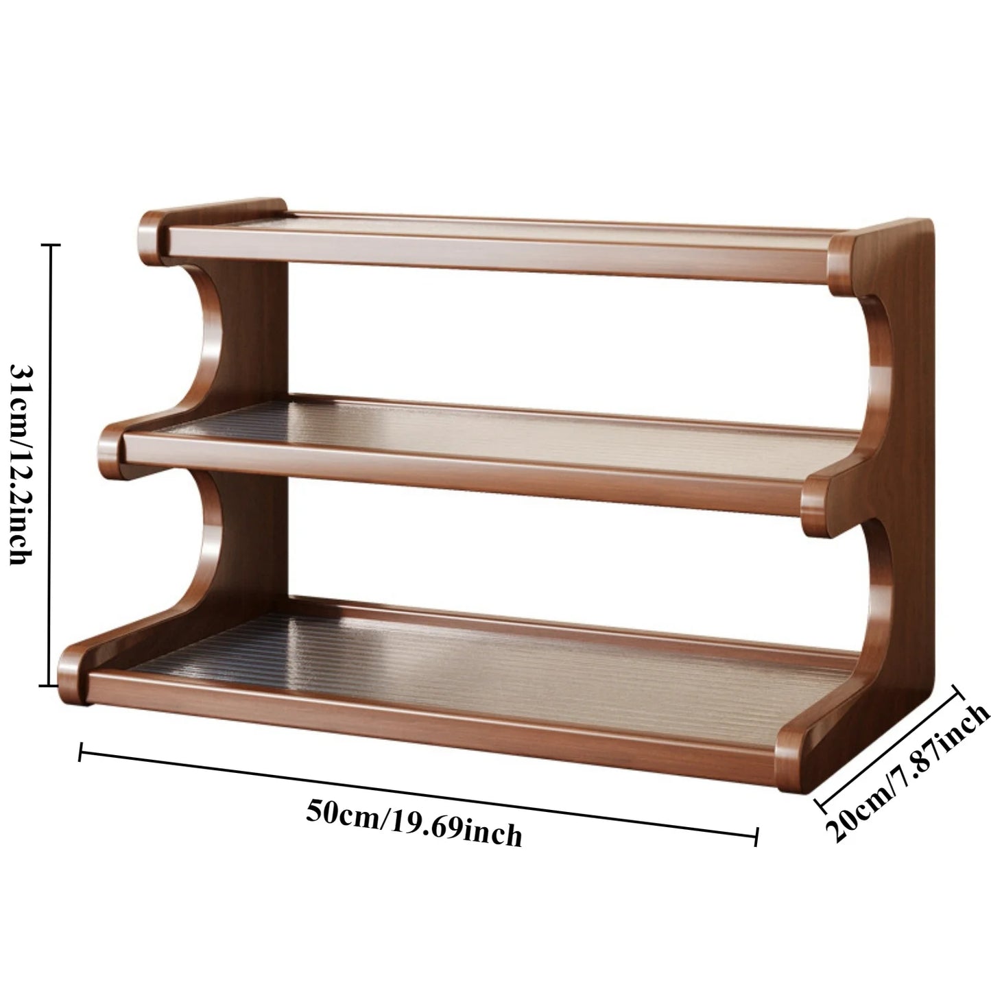 Mehrstufiges Holz Aufbewahrungsregal für Küchenutensilien