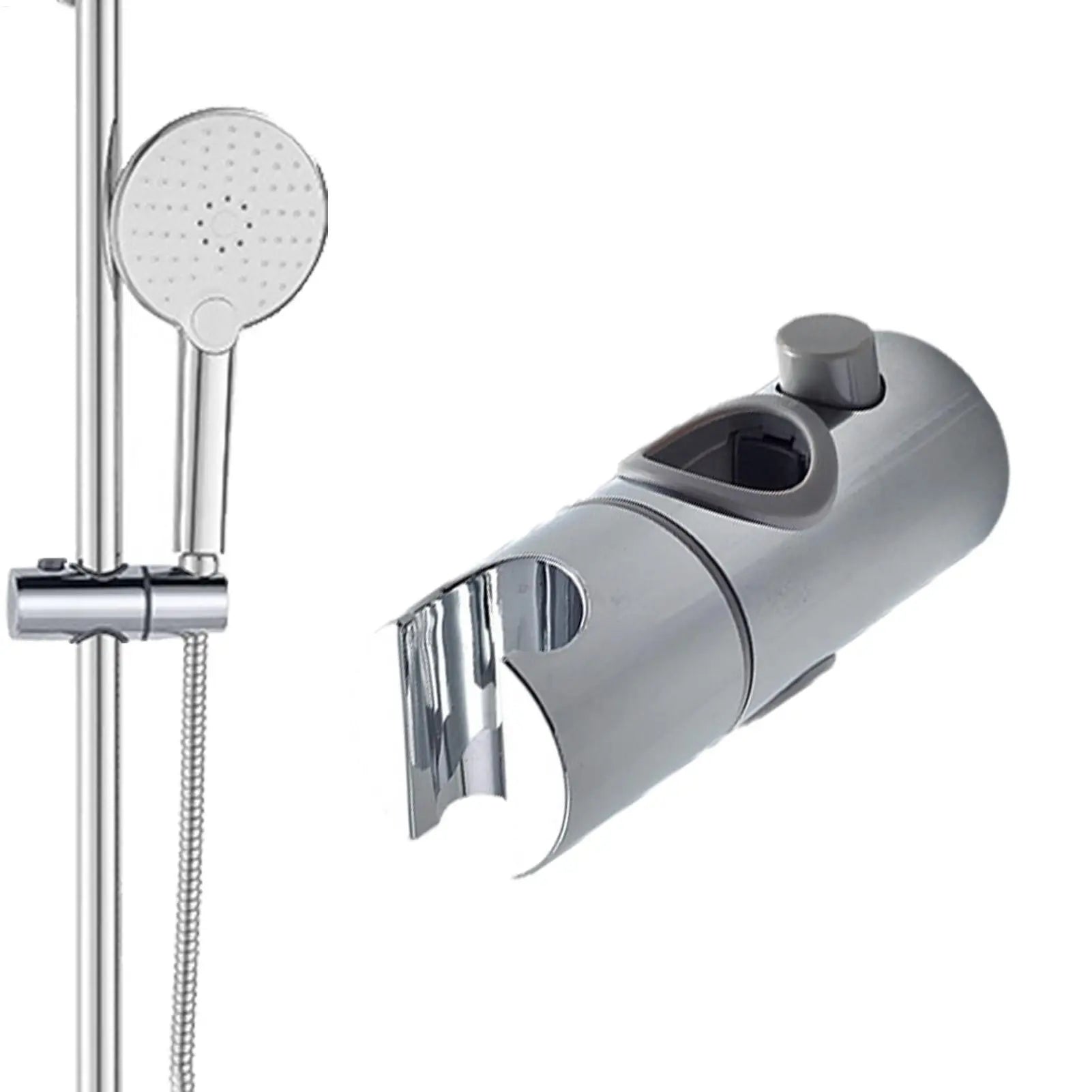 Verstellbarer Duschkopfhalter für Schiebestange, halterungsset chrom-Yabubest - Home & More