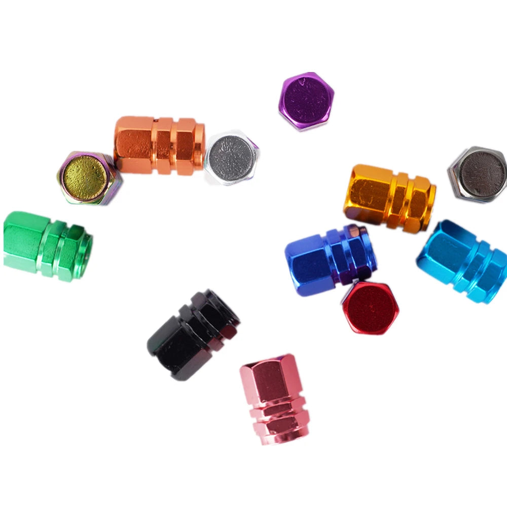 Aluminium Ventilkappen 4er Set 16 mm x 10 mm Schutz für Reifen
