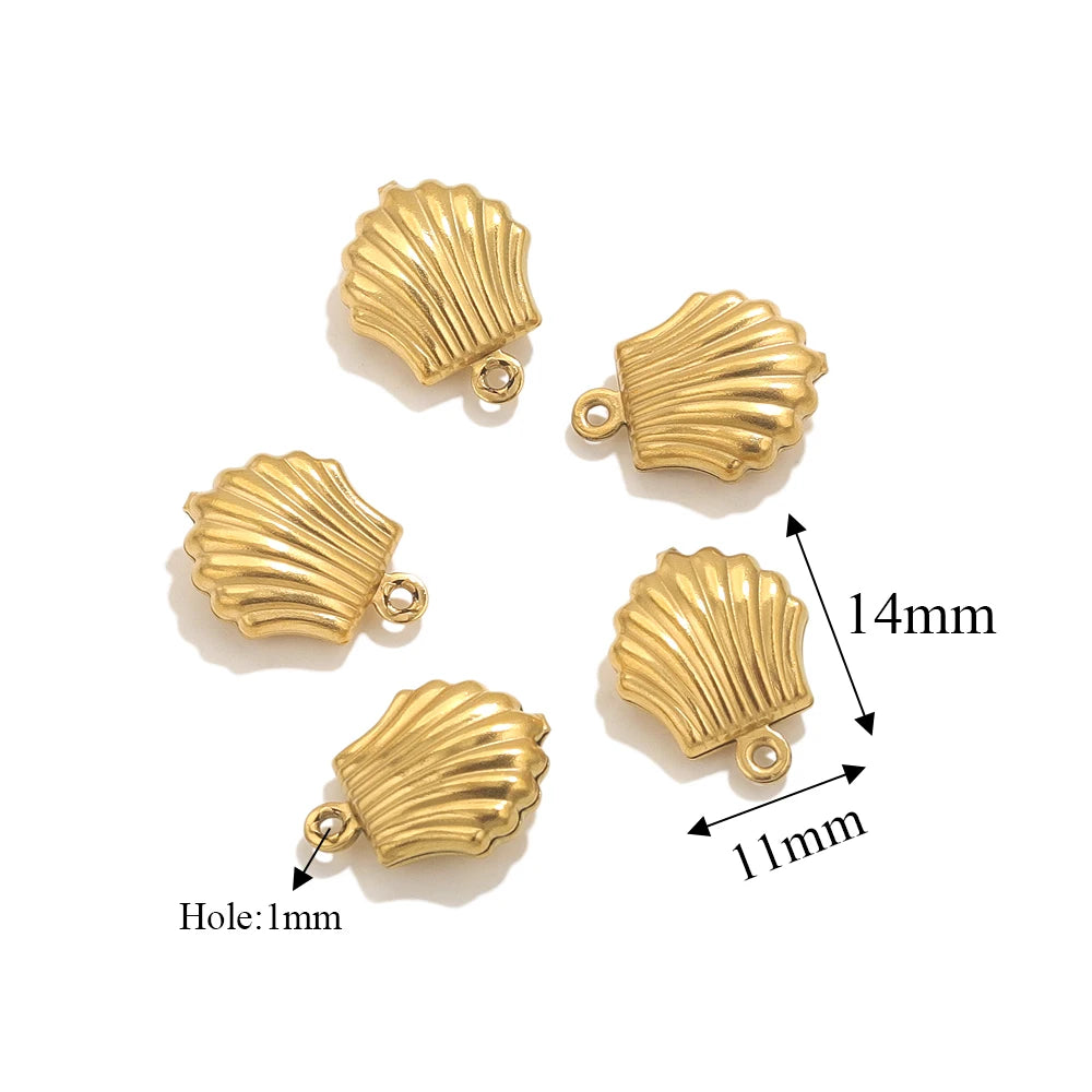 Maritime Edelstahl Gold Anhänger für individuelle Schmuckkreationen