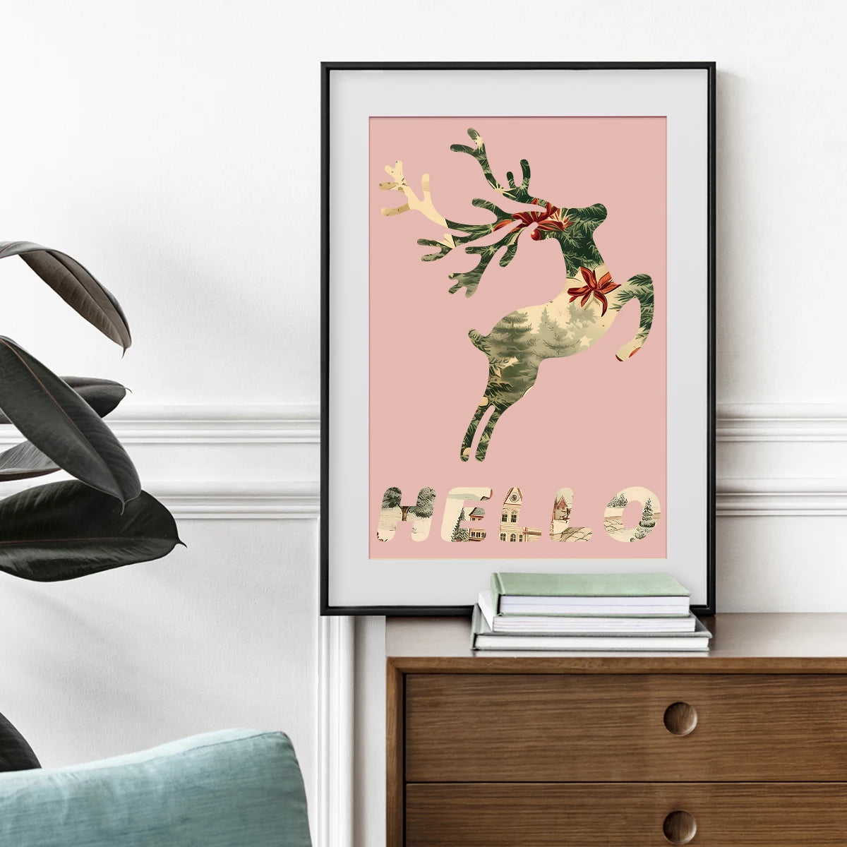 12 Blatt Retro Weihnachts Scrapbook Papierset mit Hello Santa Design