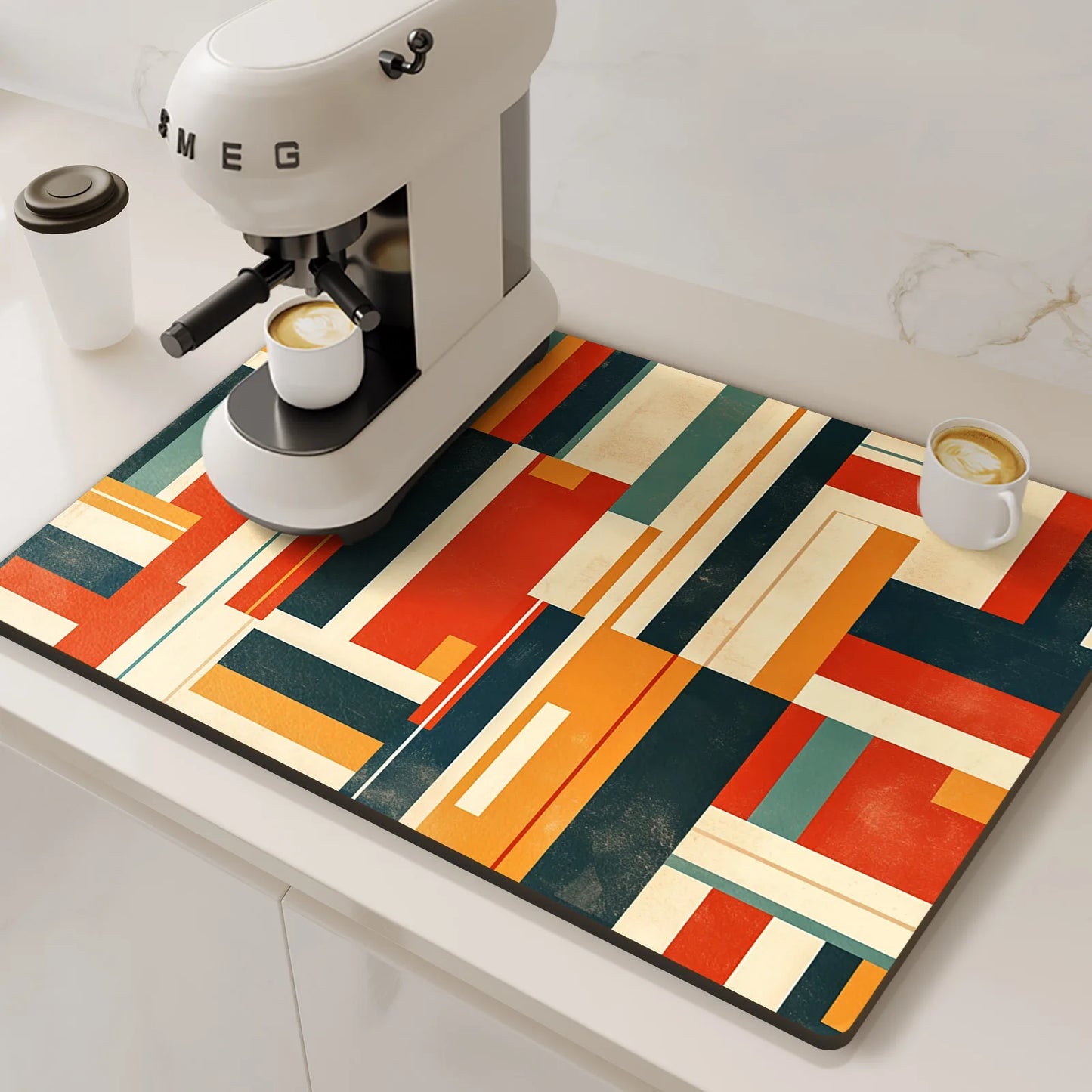 Schnelltrocknende Abtropfmatte aus Kieselalgen Schlamm für die Küche