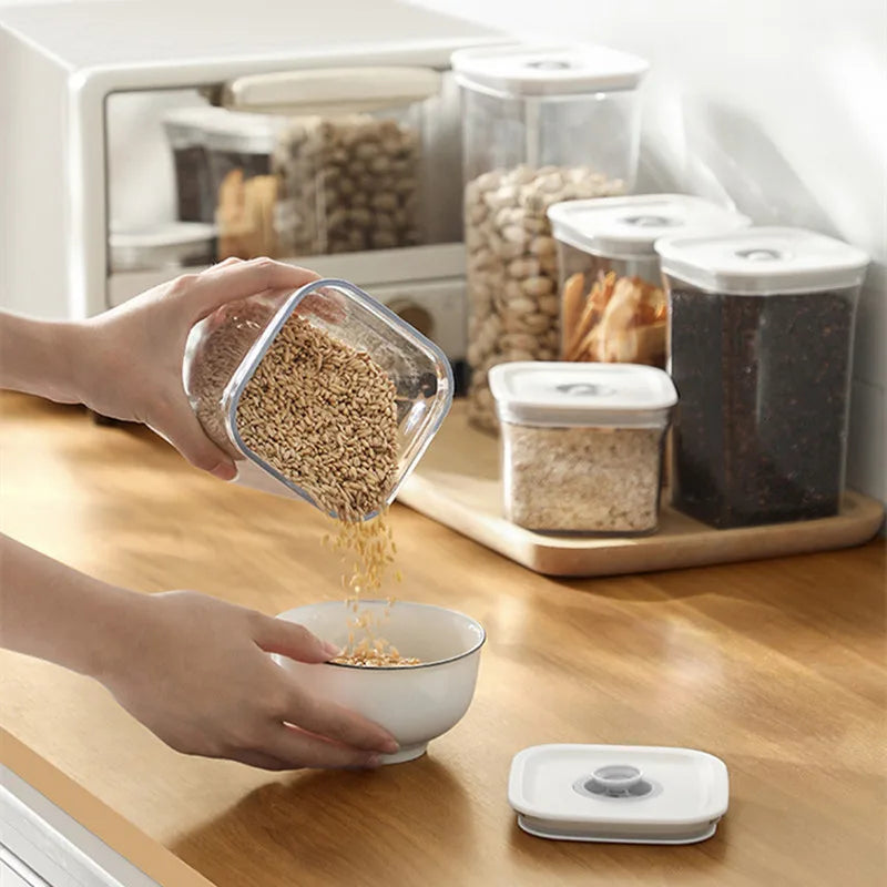 Platzsparende, klare Vorratsdosen für Gewürze Süßigkeiten Getreide Küche Kühlschrank