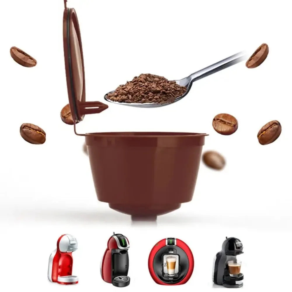 6x Wiederverwendbare Kaffee Kapseln Nachfüllbar Kapsel Filter Tasse Set