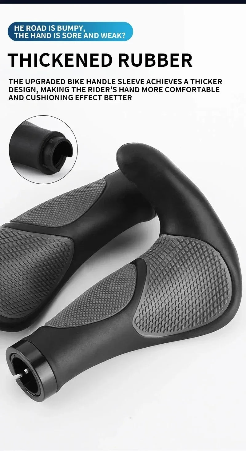 Ergonomische Fahrradgriffe mit verlängerter rutschfester Stange