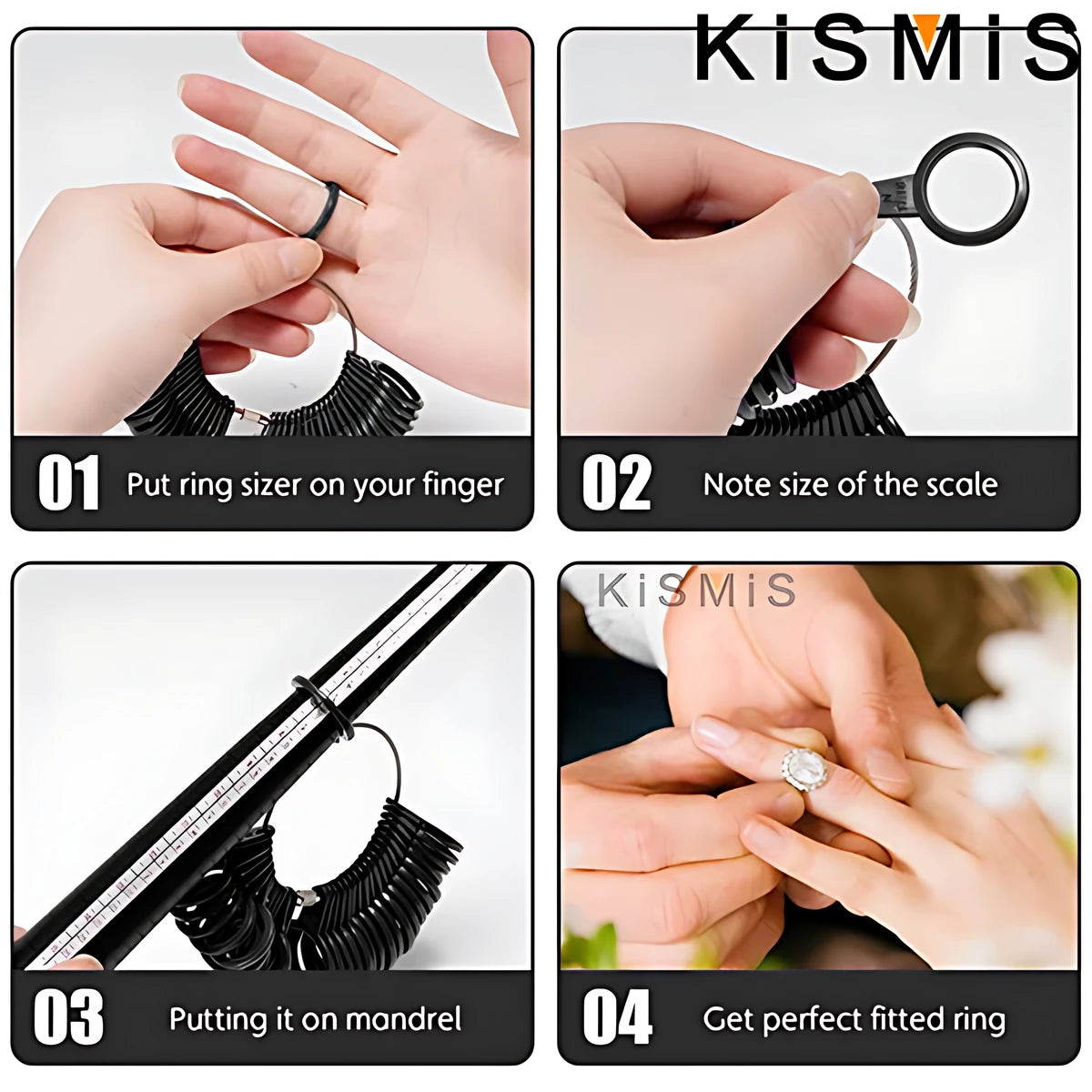 Präzises Kunststoff Ringmaß für einfache Schmuckgrößenmessung