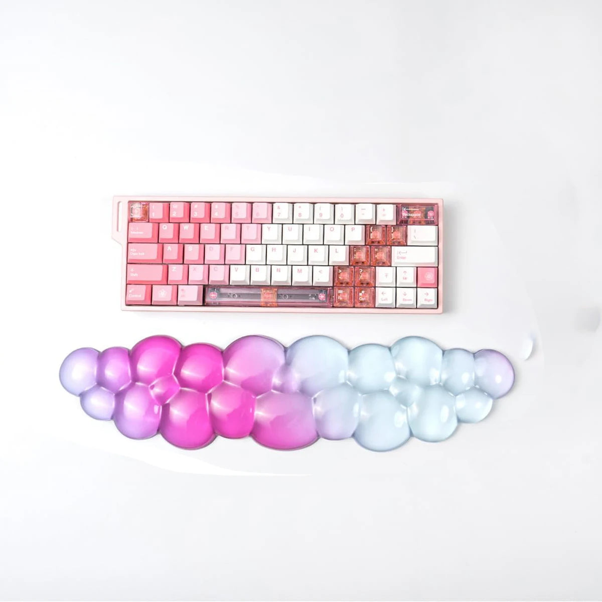 Ergonomisches Cloud Silikongel Tastatur - Maus Handgelenkauflage Set