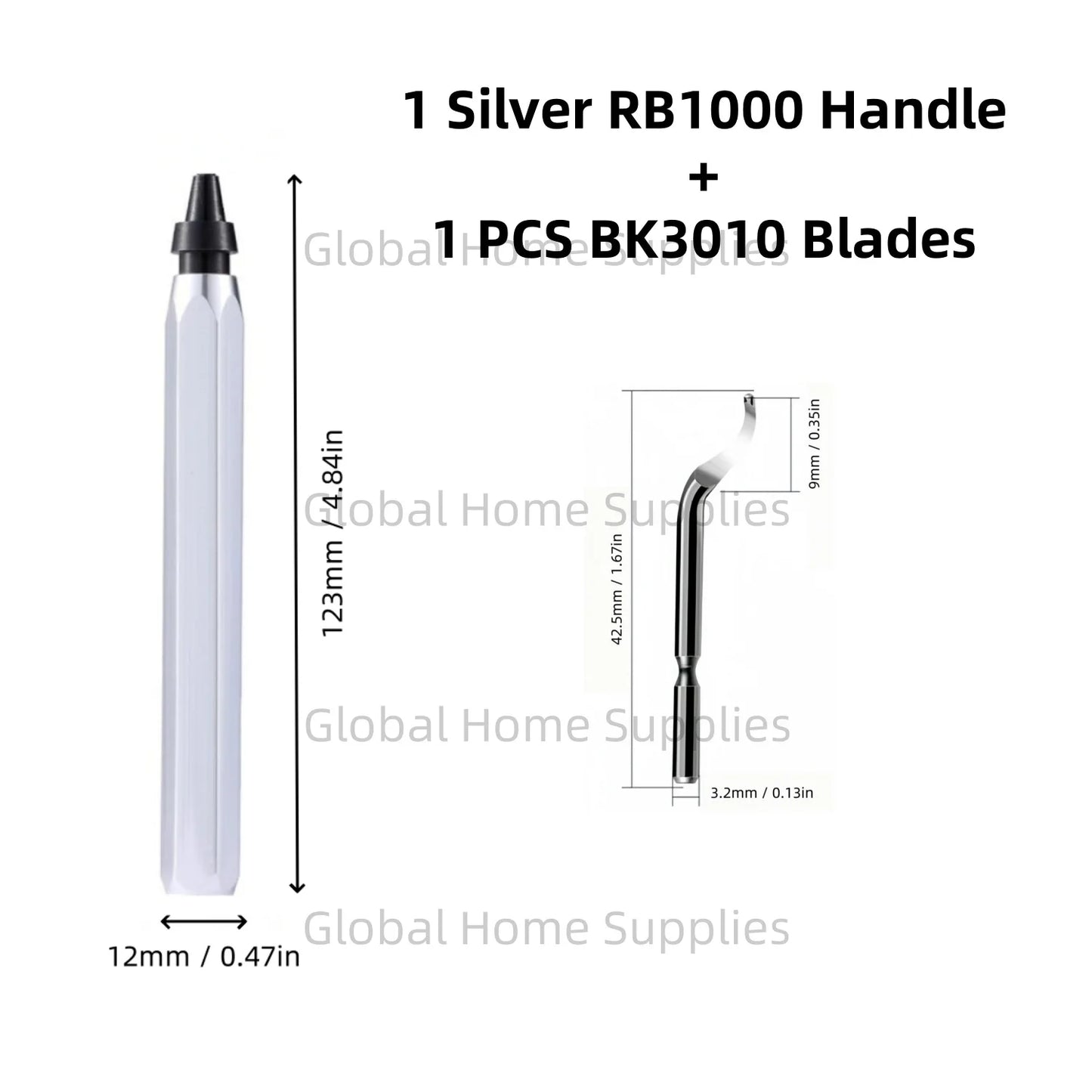 Entgratungswerkzeug Set RB1000 mit 1 oder 11 Schnellarbeitsstahl-Schwenkklingen