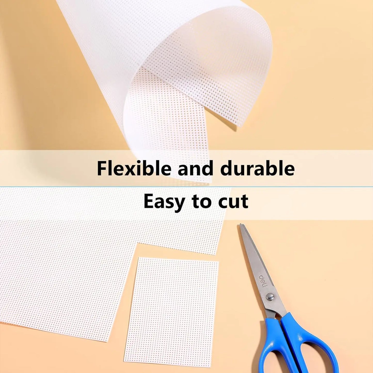 Kunststoff Leinwandmit Ösen für DIY Stickerei und Handarbeit