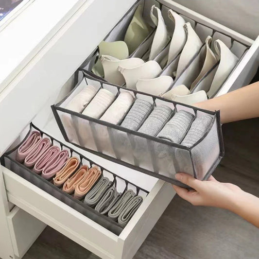 3PCS faltbare Mesh Organizer Boxen für Unterwäsche BH Socken Lagerung