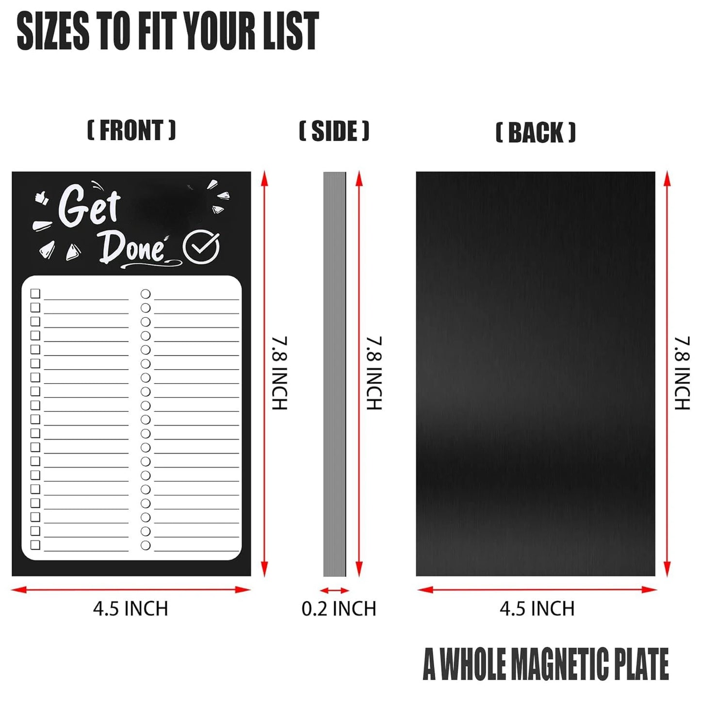 Magnetische Notizblöcke 50 Blatt für Kühlschrank To-Do Listen Planer