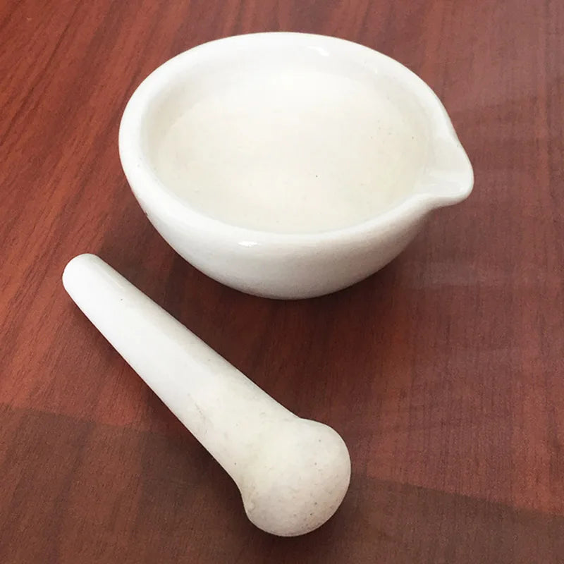 Keramik Mörser und Stößel Set für frische Kräuter und Gewürze