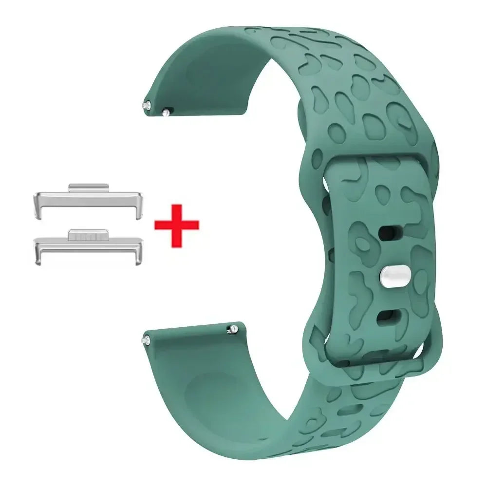 Leopard Print Silikonarmband – stylisch, flexibel - kompatibel mit Huawei Watch Fit 3/4
