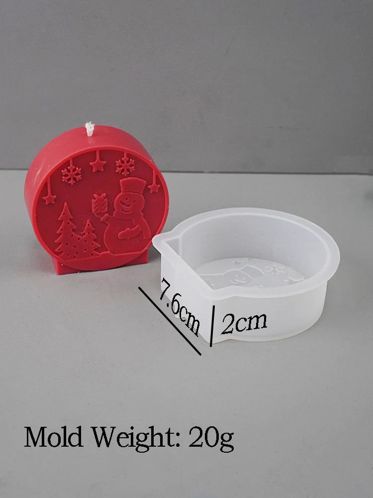 DIY Silikonform Weihnachtsbaum Schneemann Kerzen Seife Harz Gips