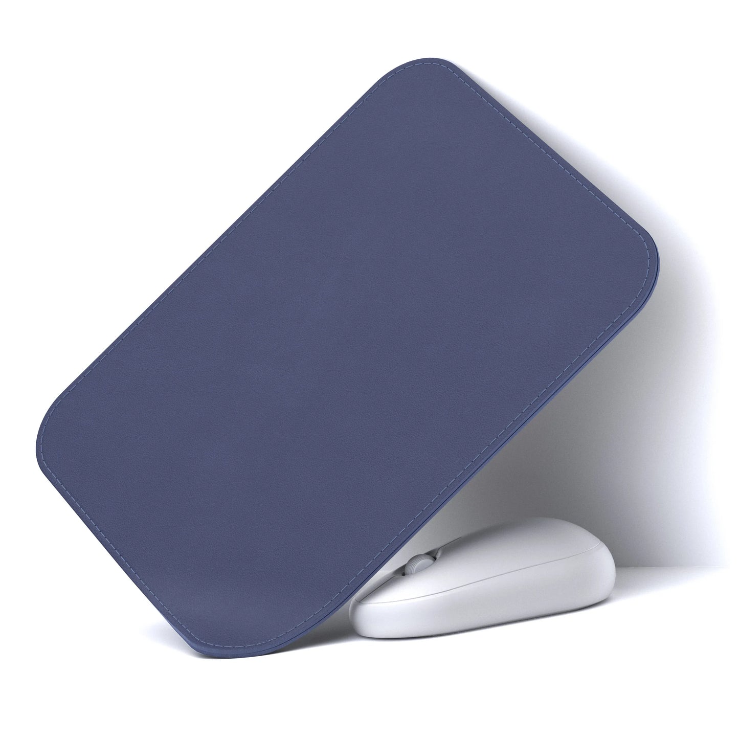 Rutschfestes 4mm PU Leder Mauspad mit genähter Kante