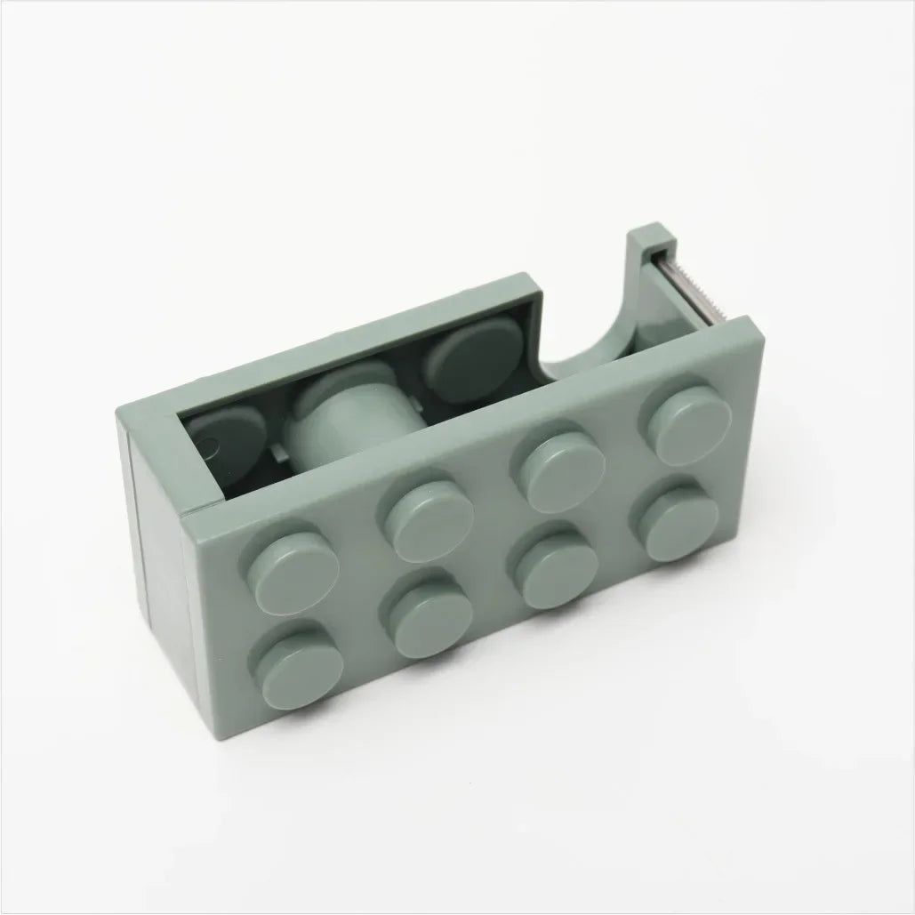 Blockförmiger Klebebandschneider mit scharfem Metallschneideblatt, stapelbar und ergonomisch