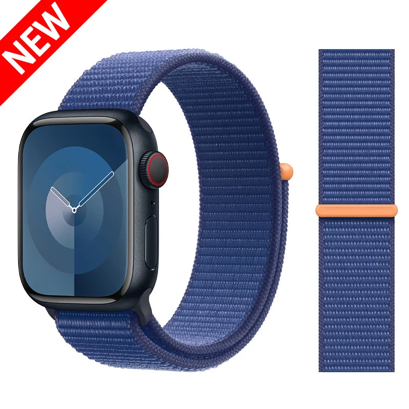Nylon Schlaufenarmband für Apple Watch alle Serien und Größen