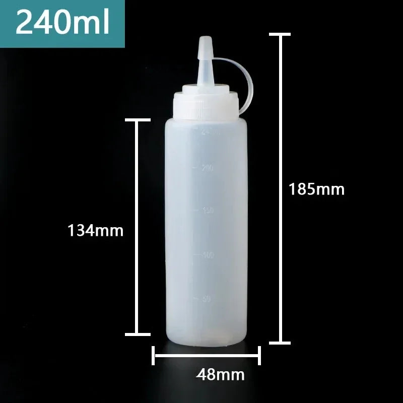 Auslaufsichere Squeeze Flasche für Ketchup Öl Sauce 250-680ml