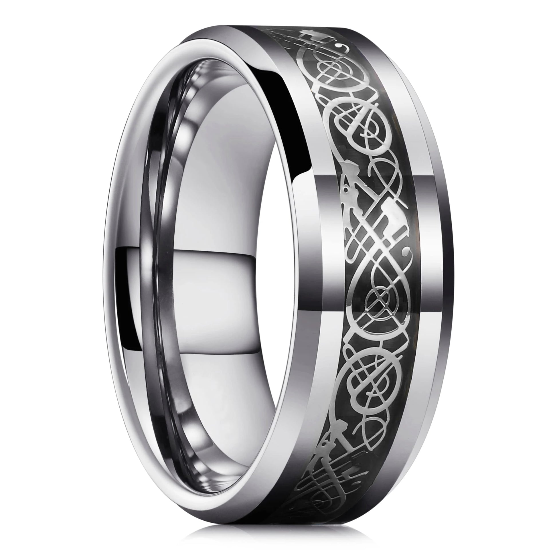 Fashio Männer Ringe Schwarz Titan Edelstahl Ringe Für Männer Frauen Ziegel Muster Finish Abgeschrägte Kante Hochzeit Ring Partei Schmuck