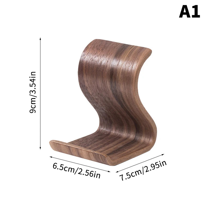 Multifunktionaler Massivholzhalter für Telefon Tablet PC Visitenkarten