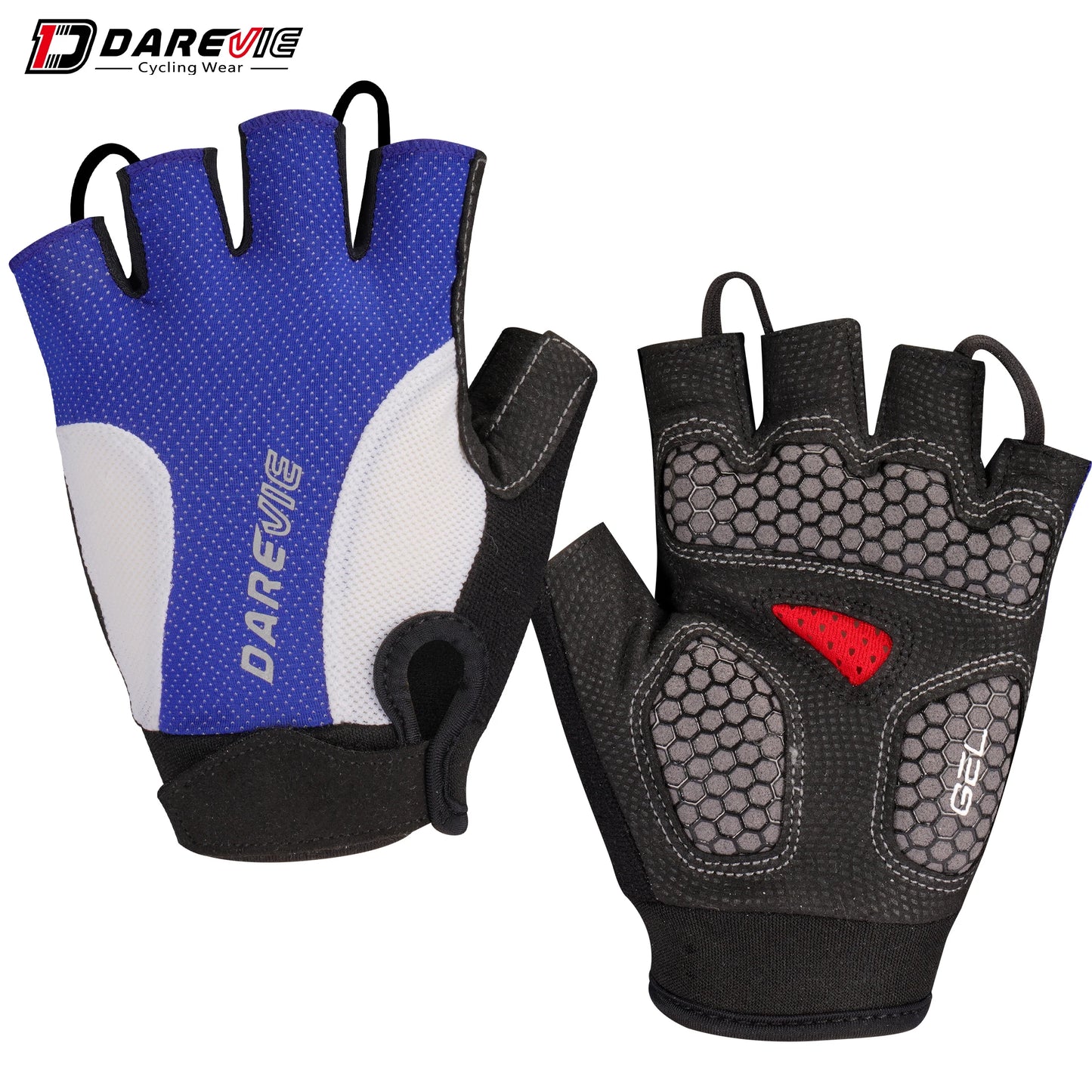 Halbfinger Fahrradhandschuhe mit Gelpolster rutschfest stoßgedämpft Unisex