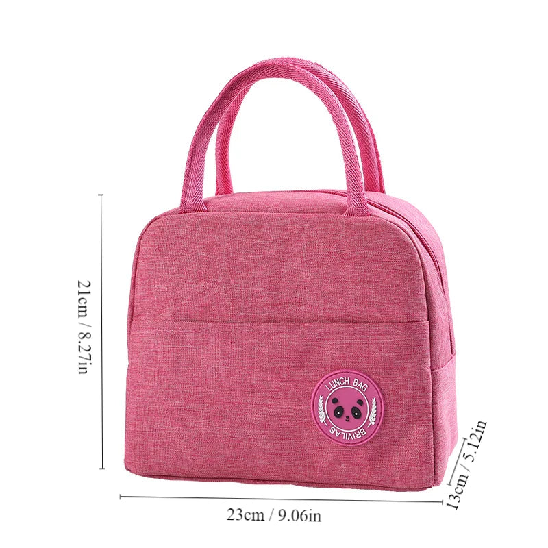 Praktische isolierte Lunchtasche mit Aluminiumfolie, mehrere Fächer, 23x21x13 cm
