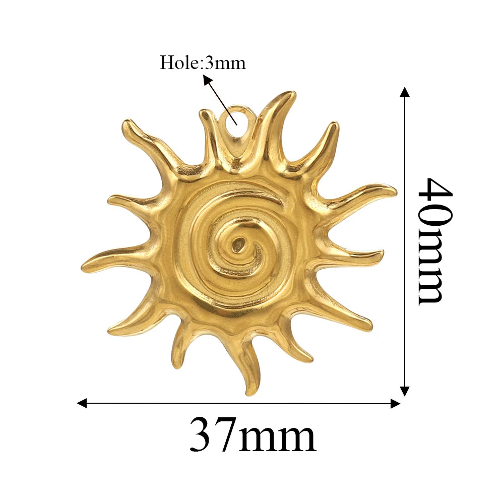 Edelstahl Gold Anhänger für individuellen DIY Schmuck