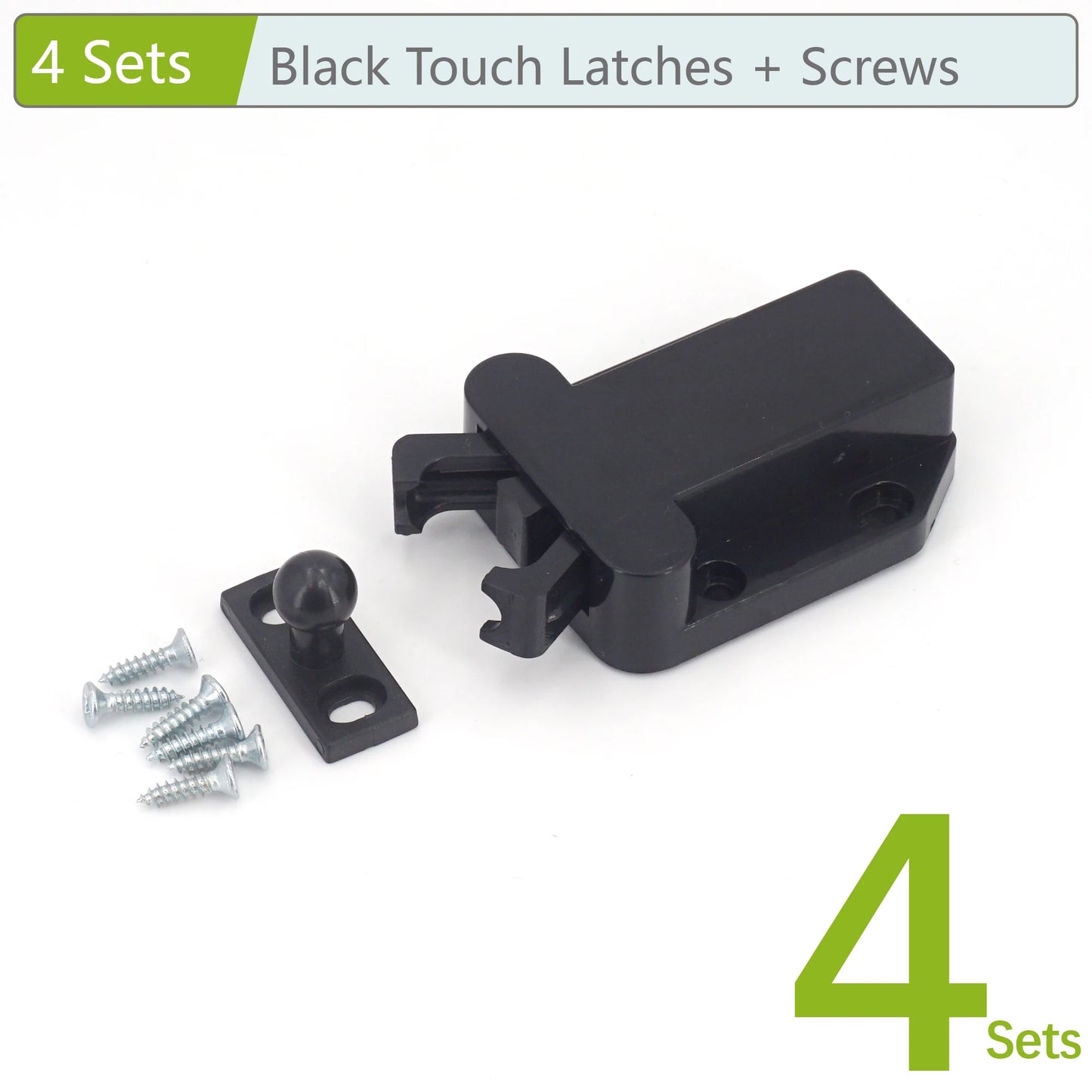 Touch-Riegel Set für grifflose Schranktüren – Push-to-Open Möbel Schranktür