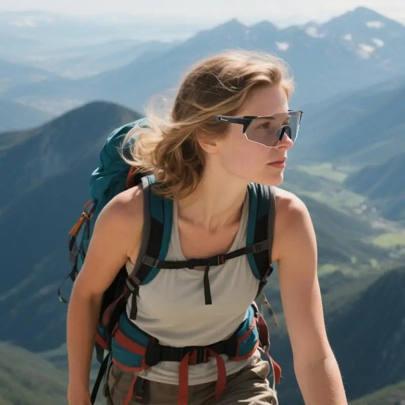 Photochrome Fahrradbrille UV Schutz Winddicht für Outdoor Sport Unisex