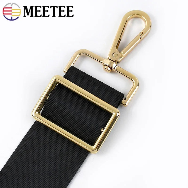 5M Schwarz Nylon Gurtband 10-100mm Rucksack Tasche Nähen DIY Projekte