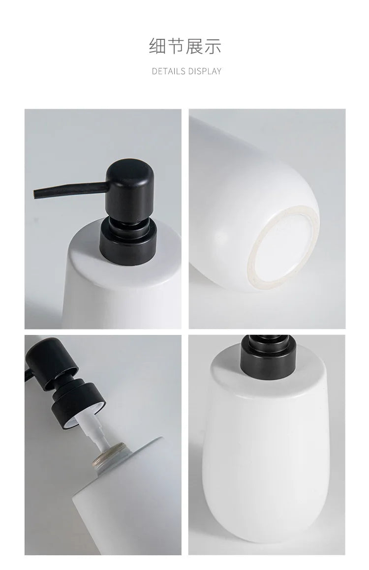 Keramik Flüssigseifenspender für Shampoo und Duschgel