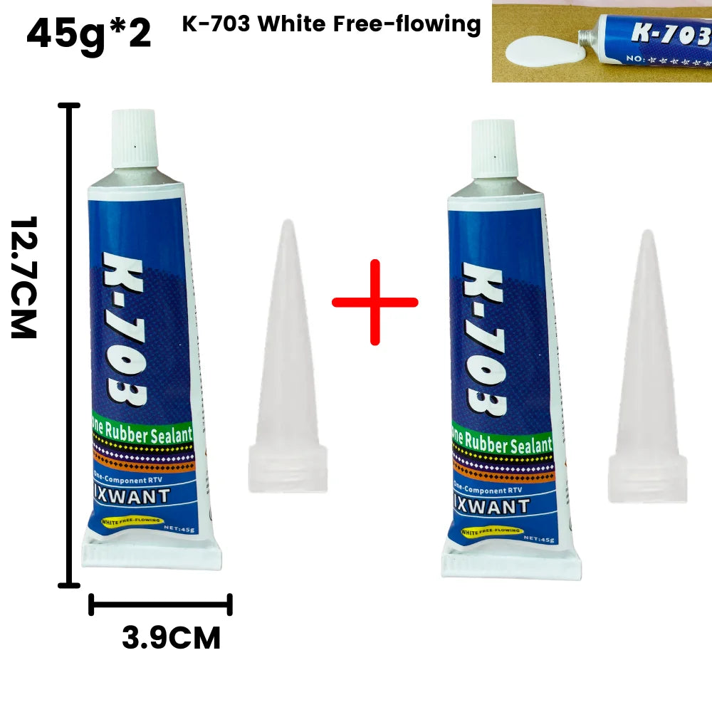 Silikon Dichtungskleber 45g in Schwarz Weiß Transparent für Elektronik