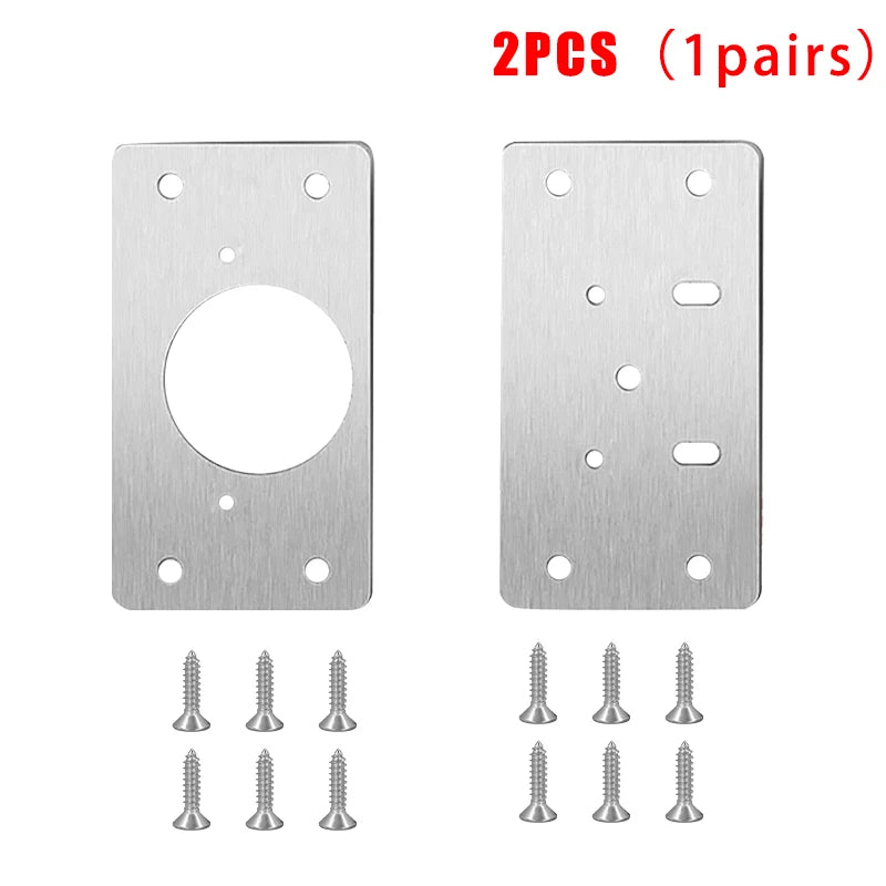 Edelstahl Scharnier Reparaturplatte 47x90 mm für Möbel - Türen
