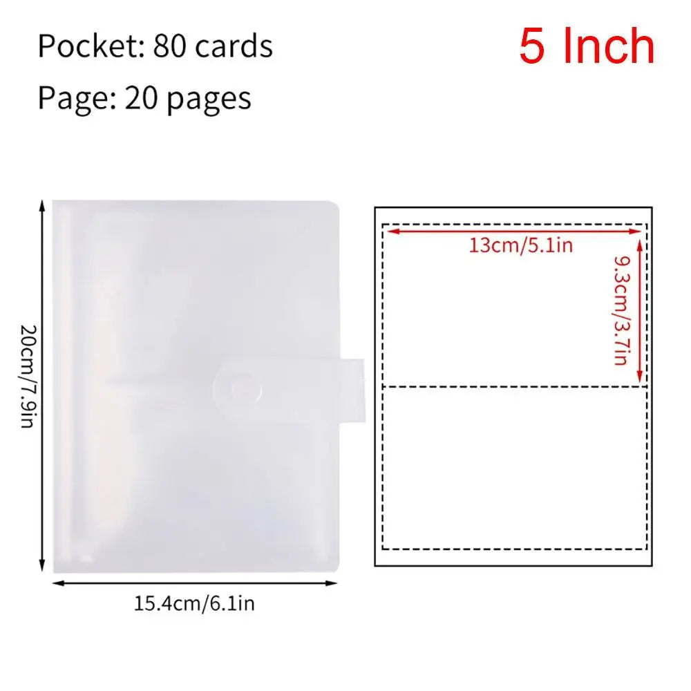 Transparentes PVC Fotoalbum für 80/160 Karten 3-6 Zoll Idol Star Sammlung