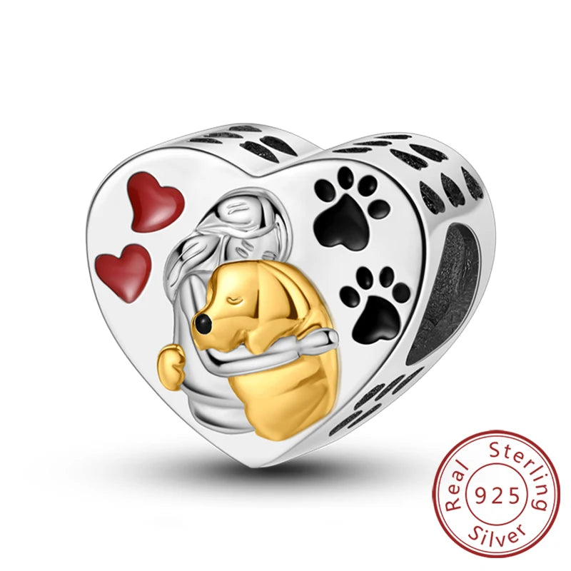 925er Sterlingsilber Charms mit Tiermotiven und Zirkon