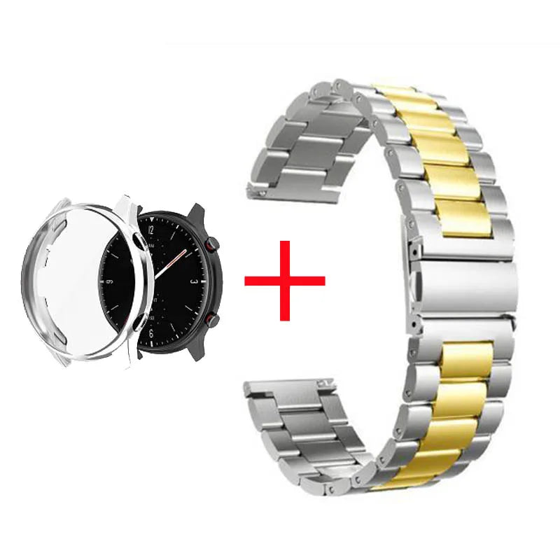 Edelstahl Strap & Case für Amazfit GTR 2 3 Pro