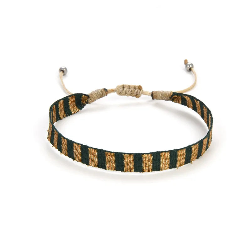 Unisex Geflochtenes Baumwoll Armband Handgewebt Freundschaftsschmuck