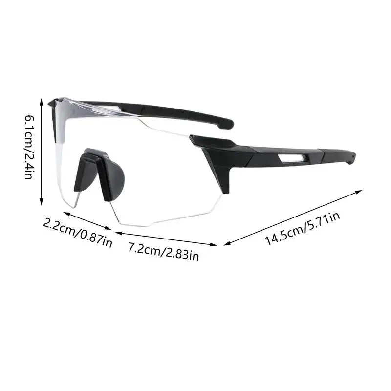Photochrome Fahrradbrille UV Schutz Winddicht für Outdoor Sport Unisex