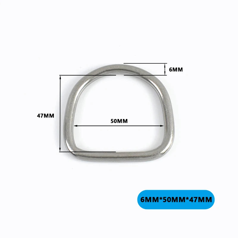 Edelstahl D-Ring Schnallen für Taschen Gurtband Haustierhalsband DIY Zubehör