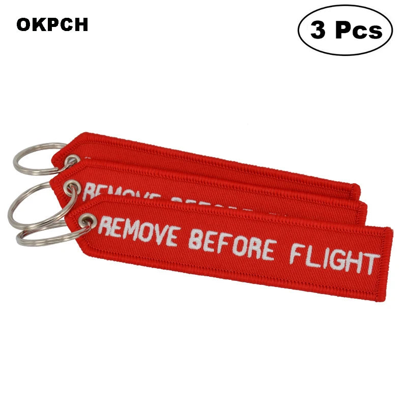 3-teiliges Schlüsselanhänger Set Bestickte Metallanhänger für Autos Motorräder