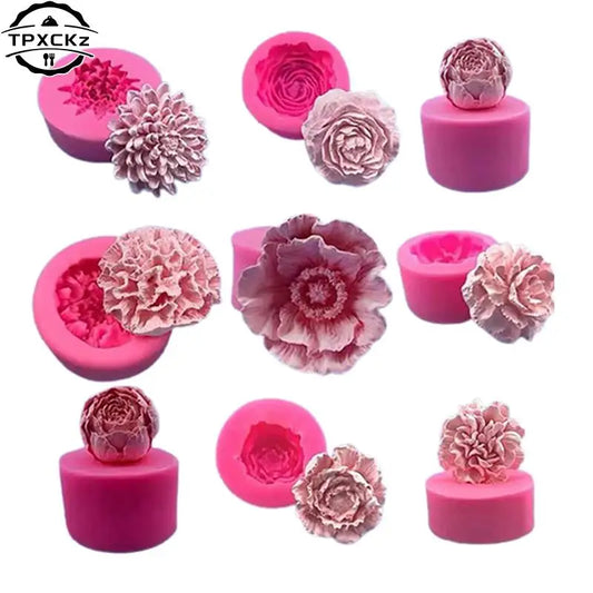 3D Silikonform Rose Blume für DIY Kuchen Fondant Seife Eis Dekor