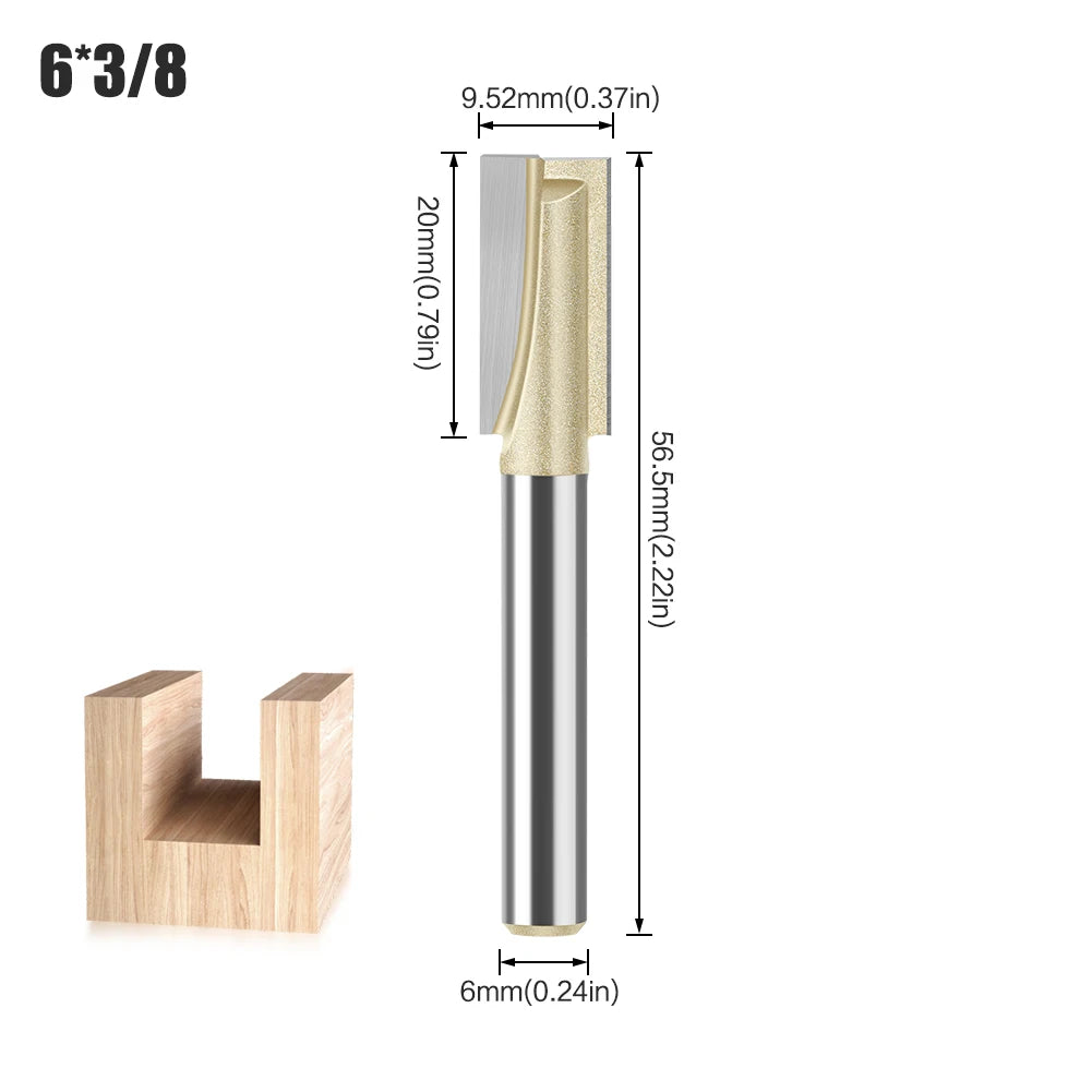 Professionelle Hartmetall Fräser 6mm und 12mm Schaft für Holz