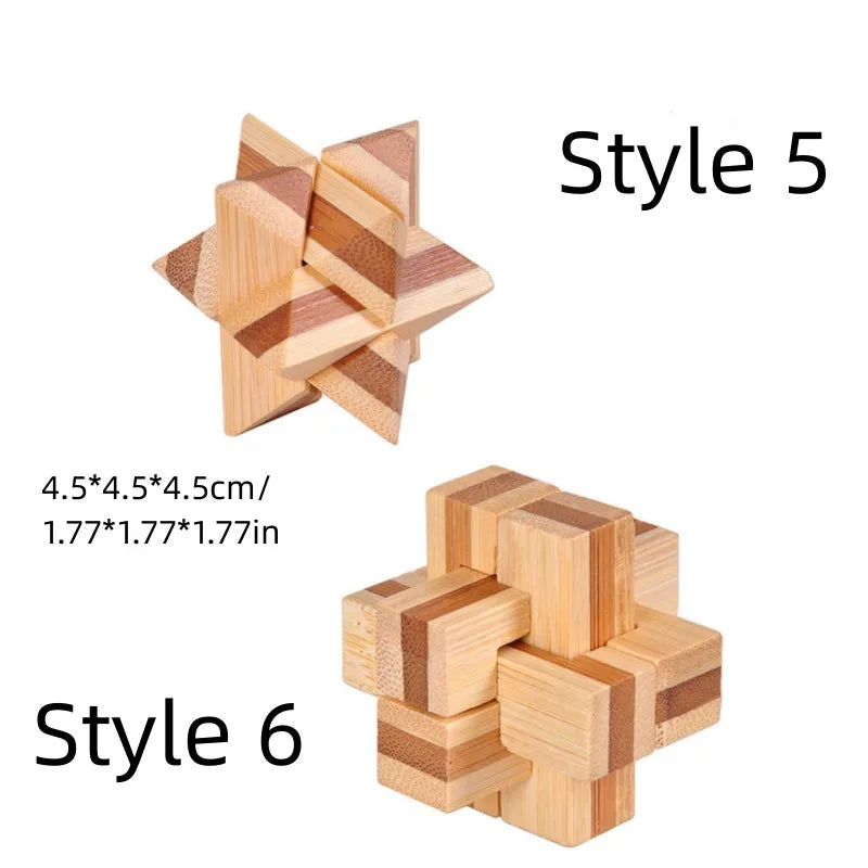 Holz Kong Ming Lock 3D Puzzle Montessori Spielzeug Kinder-Yabubest - Home & More