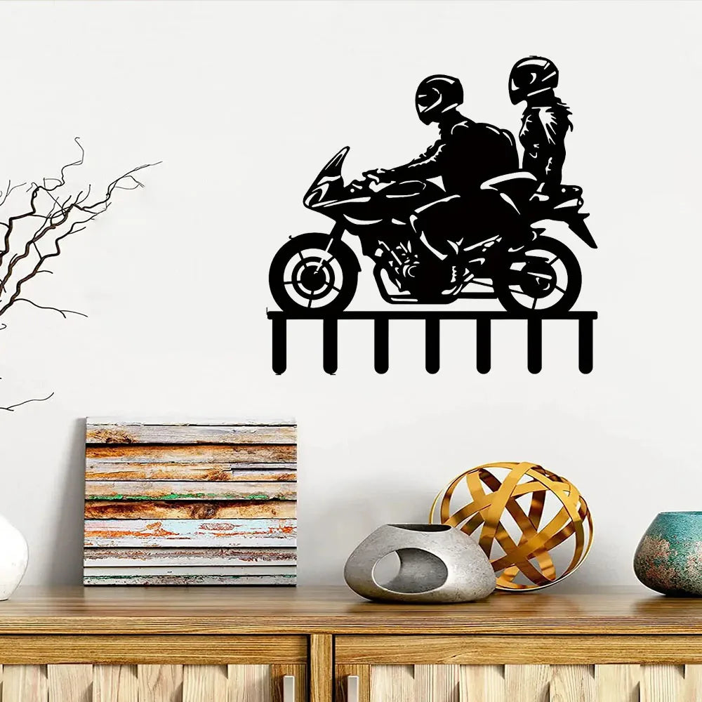 Metall Schlüsselaufhänger Motorrad Motiv Wandmontage für Büro und Zuhause