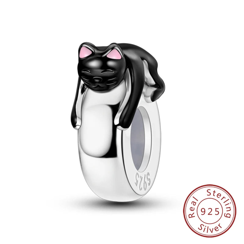 925er Sterlingsilber Charms mit Tiermotiven und Zirkon