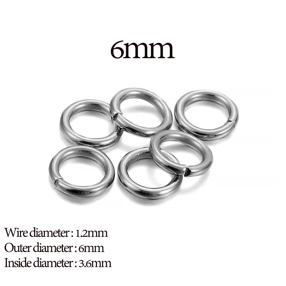 Edelstahl Spaltringe 3-25 mm offene Biegeringe 30-200 Stück DIY Schmuck